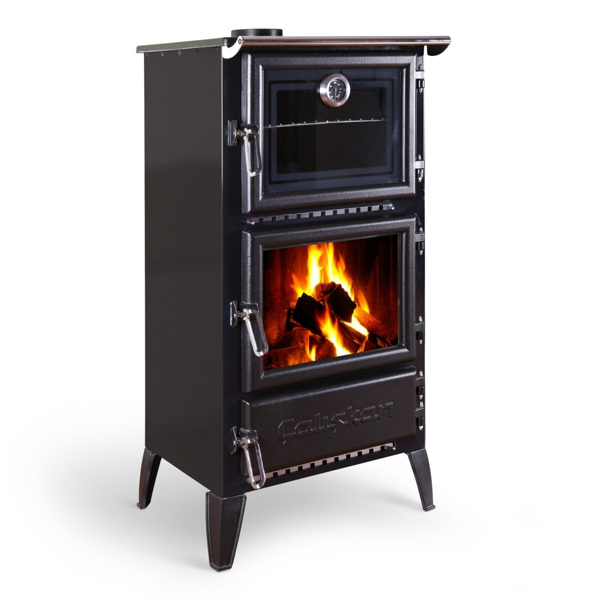 Upright Gourmet Wood Fired Stove with Oven / Pizza Oven | eBay