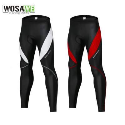 WOSAWE Men's Cycling Long Pants 3D Gel Padded Riding Breathable