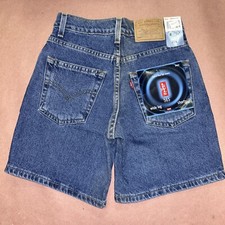 Vintage 1990 s Levis 565 Shorts, Wide Leg, Deadstock NWT, Size 8 W24