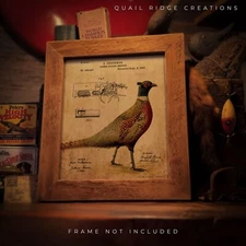 Vintage Shotgun Patent Art Print 8X10 Pheasant Hunting Fishing Cabin Wall Decor