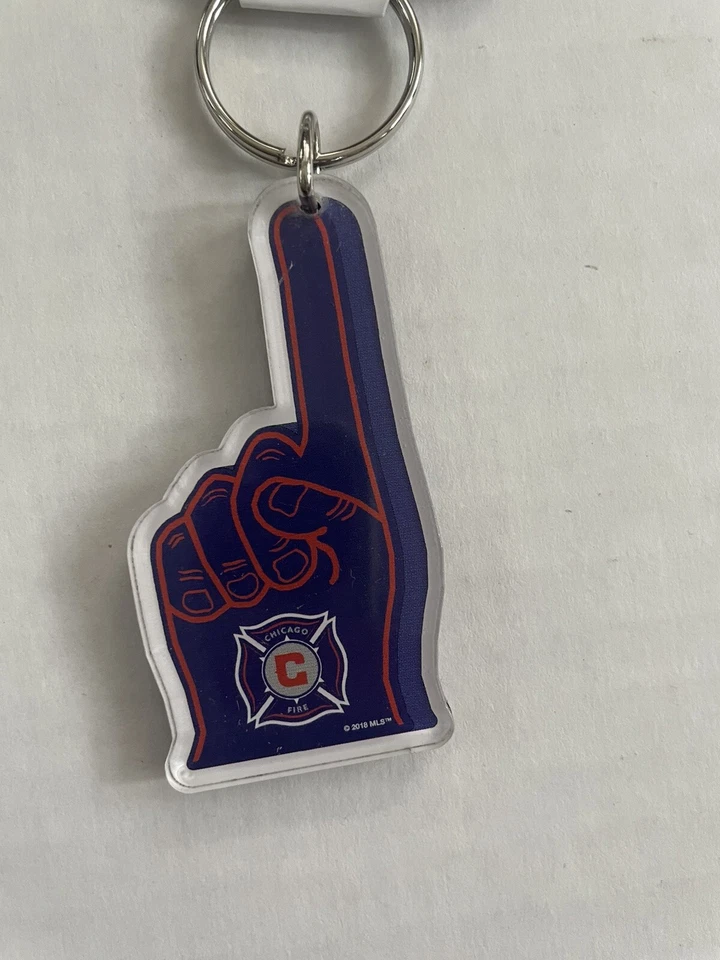 Chicago Fire WinCraft Hand Thematic Key Ring FC Soccer MLS Sealed - Image 2 of 4