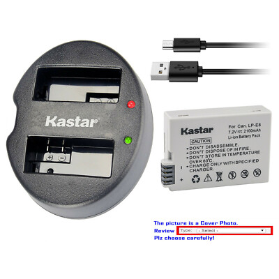 Kastar Battery Dual USB Charger for Canon LP-E8 LC-E8 & Canon EOS Kiss X6 Camera