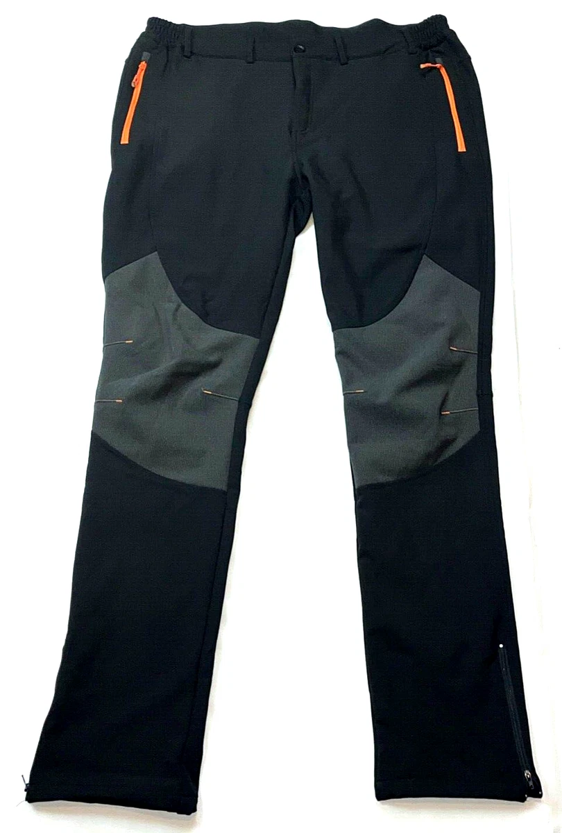 Gash Hao Men s Black Fleece Lined Softshell Snow Ski Winter Sports Pants 42 X 36