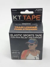 KT Tape Original Cotton Elastic Kinesiology Therapeutic Athletic Tape Black Pre