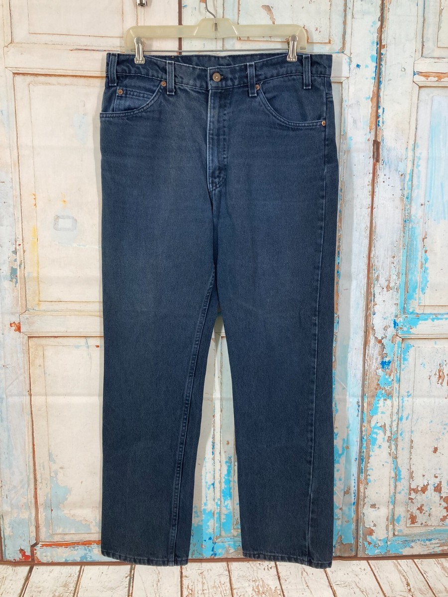 Vintage Levi's 595 Baggy Straight Fit Dry Goods Blue Jeans 1990s - Main Image