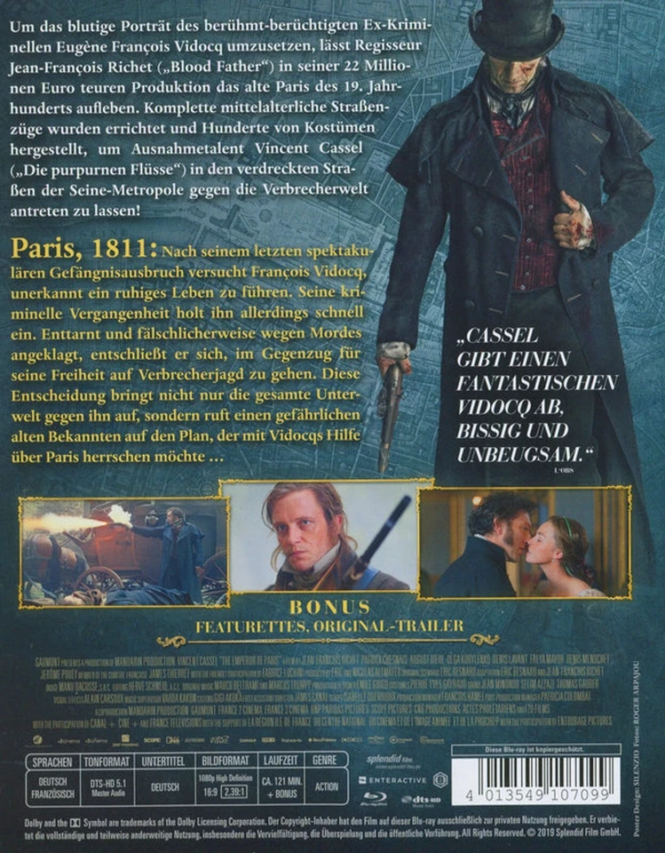 Vidocq - Herrscher der Unterwelt (2018) [Blu-ray im Lim. Steelbook /NEU/OVP] - Bild 2 von 4