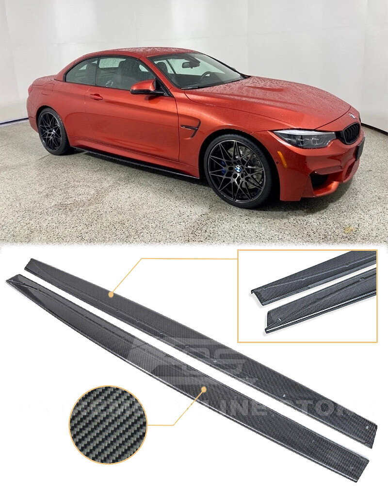 CARBON FIBER Side Skirts For 15-20 BMW F82 M4 Performance Style