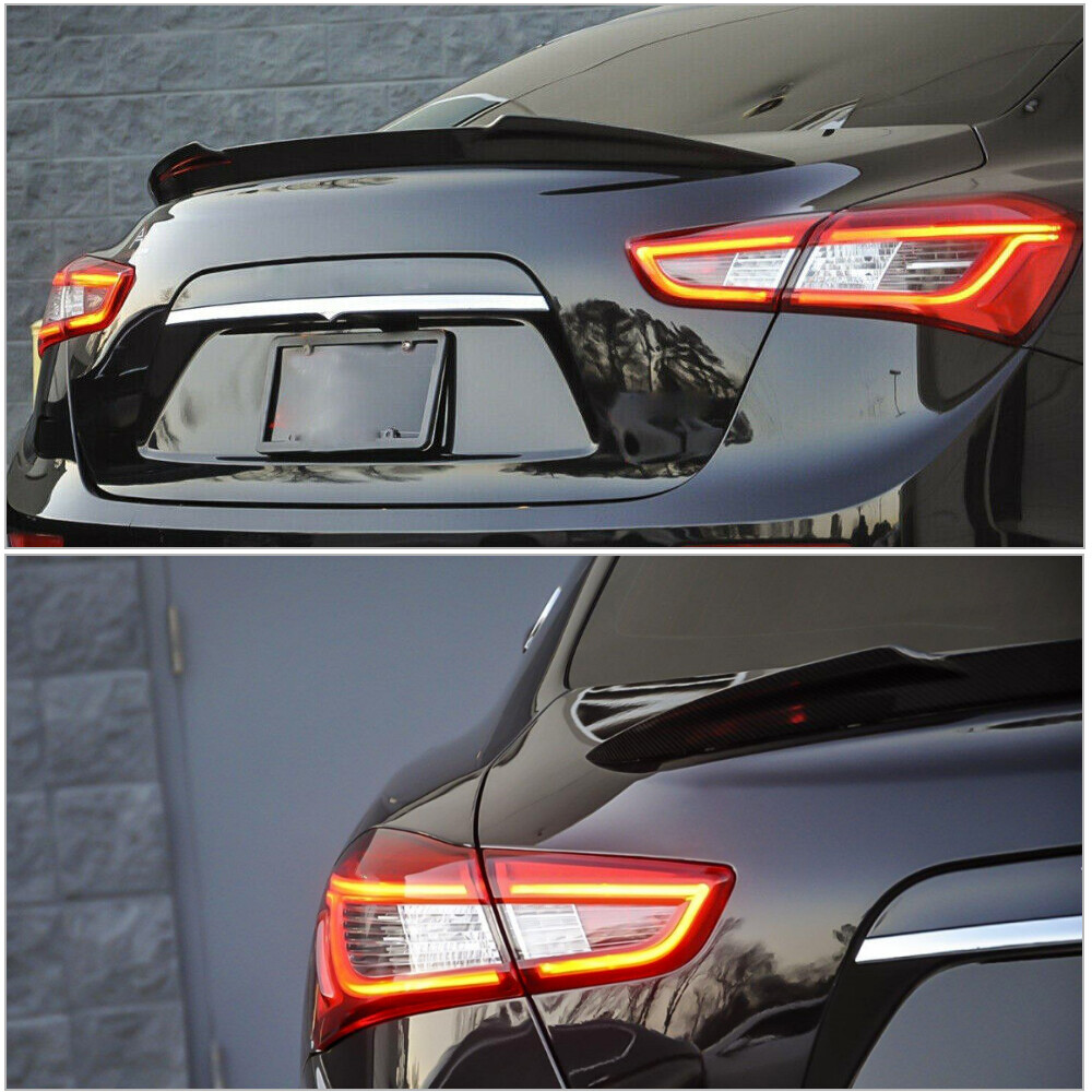  Fit For Maserati Ghibli Sedan 2014-21 Real Carbon Rear Trunk Spoiler Boot Wing