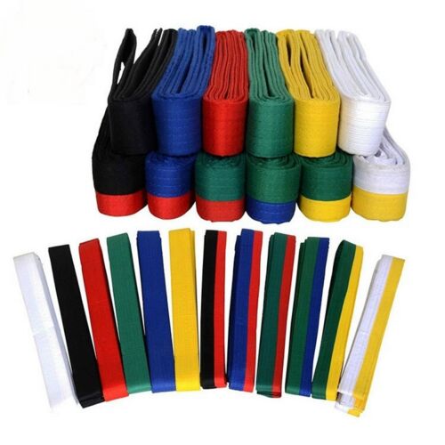 Ceinture de taekwondo karaté double enveloppement ceinture professionnels arts martiaux toutes couleurs neuf - Photo 1/17