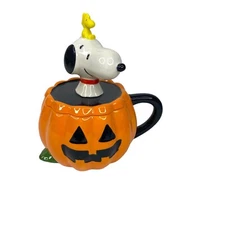 2021 Peanuts Halloween Snoopy & Woodstock Pump Mug with Topper