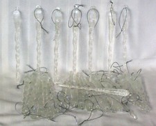 Set of 27 Glass Icicle Christmas Tree Ornaments Icicles