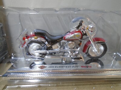 1999 FLSTF HARLEY DAVIDSON FAT BOY MOTORCYCLE 1:18 DIE CAST NIB