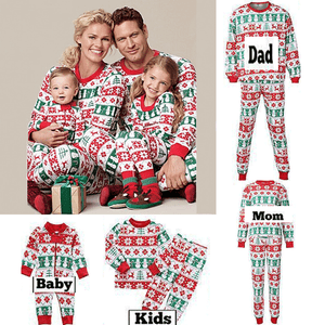 Family-Matching-Christmas-Pajamas-Set-Women-Baby-Kids-Deer-Sleepwear-Nightwear