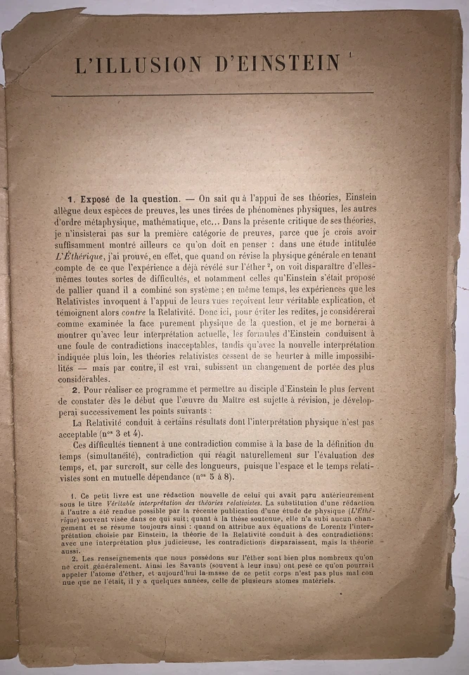 SIGNED w ALS, 1923, L'ILLUSION D'EINSTEIN, MAURICE GANDILLOT, ALBERT EINSTEIN - Image 4 of 4