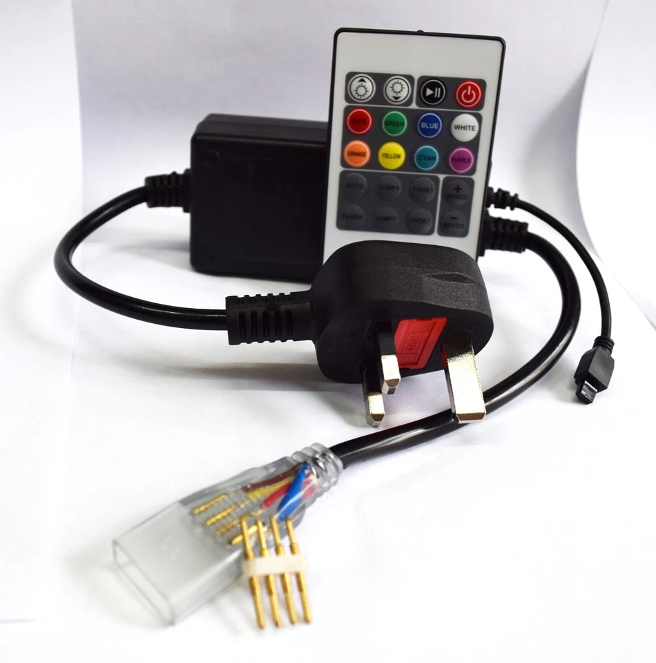 LED Strip 220V 240V 5050 SMD IP67 Waterproof Lights Rope White Blue RGB UK plug - Image 3 of 3