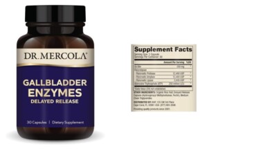 Dr Mercola Gallbladder Enzymes 30 Caps, Specially Used After Gallbladder Removal