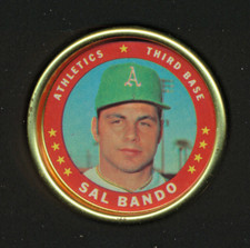 1971 Tops Coins Sal Bando #132 Oakland A's NM-MT BEAUTY