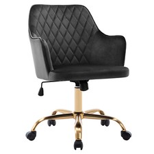 Duhome Velvet Home Office Chair Armchair with Wheels Adjustable Desk Chair 1 Pcs
