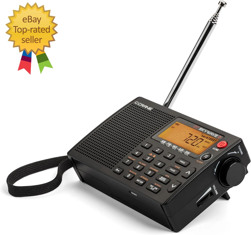 C. Crane CC Skywave 2 AM, FM, Shortwave, NOAA Weather + Alert, VHF Aviation Band - Image 3 of 4