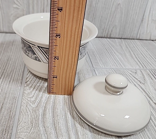 Lenox Chinastone Sugar Bowl With Lid Granite- Freezer/Microwave Safe Made in USA - Picture 6 of 8