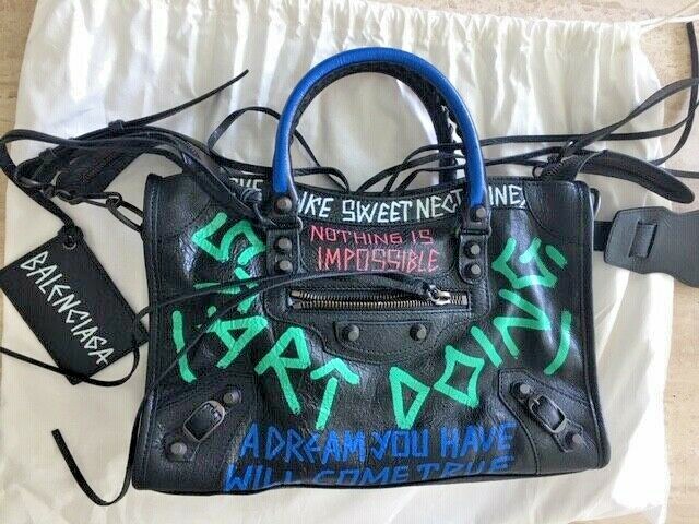 balenciaga graffiti handbag