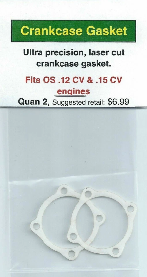 OS .12 CV and OS .15 CV Crankcase Gasket 2 Pack NIP