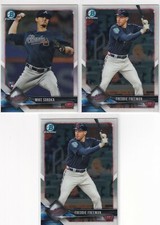 LOT (3) 2018 BOWMAN CHROME RC MIKE SOROKA FREDDIE FREEMAN ATLANTA BRAVES S4391