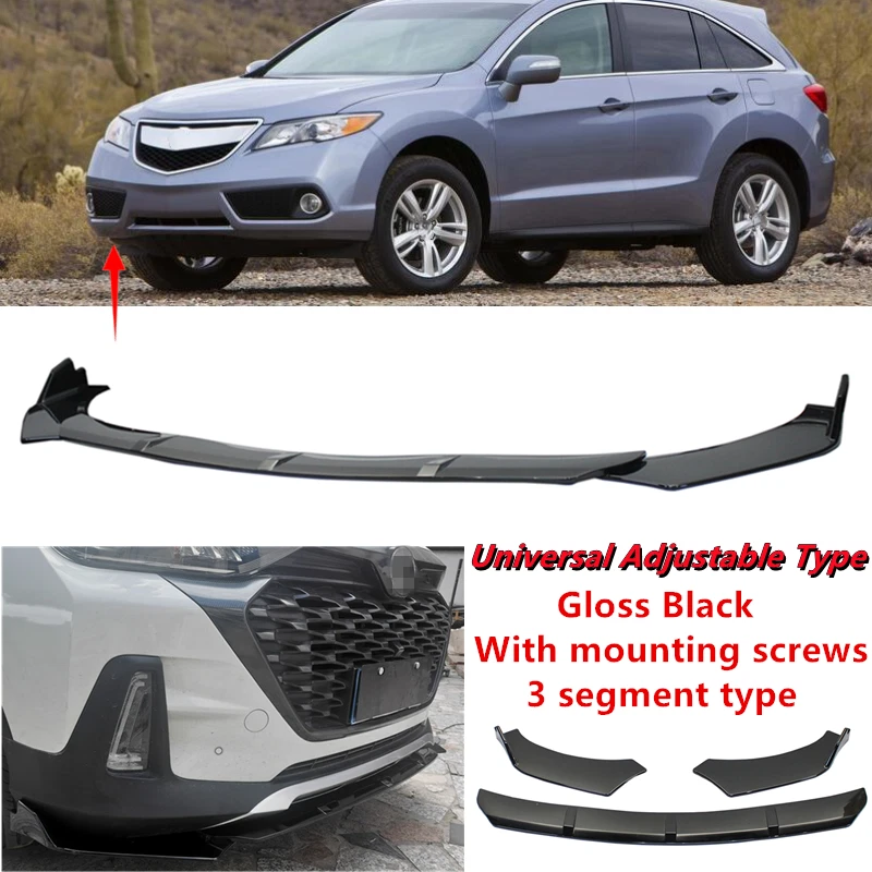 Add on Universal Fit For Acura RDX 2013 2015 Front Bumper Spoiler