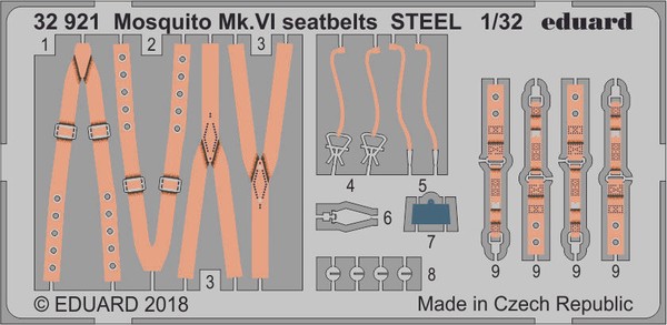 Eduard Sitz-Gurte Mosquito Mk. Vi Seatbelts Steel Wwii ÄTzteile 1:32 FüR Tamiya-image