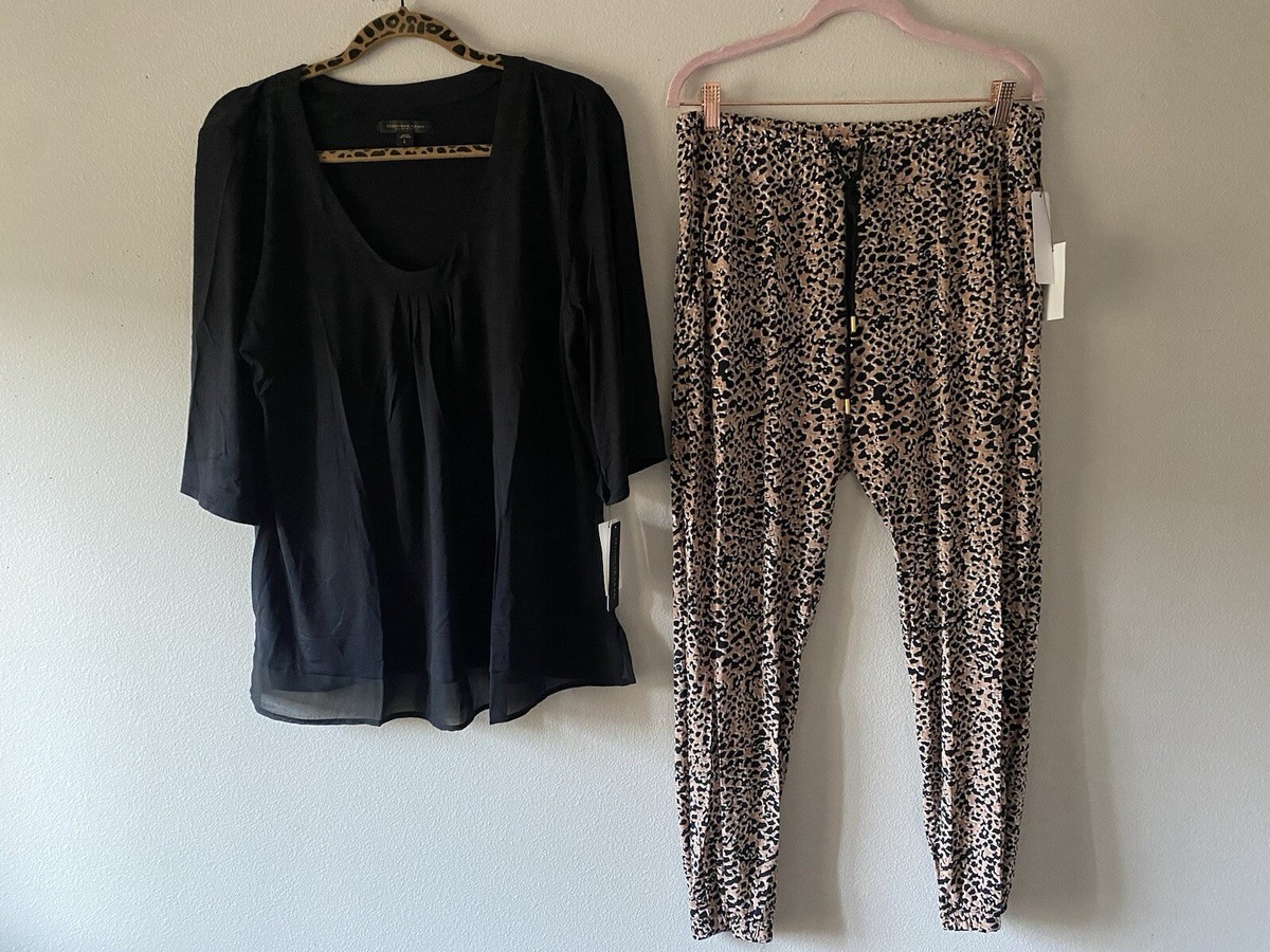 Donna Karan Sleepwear 2 Piece Set Pajama Size Large Top Shirt ...