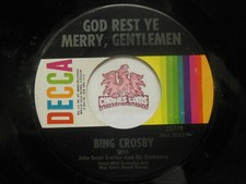 Bing Crosby: White Christmas / God Rest Ye Merry, Gentlemen, 45 RPM NM (1F) 