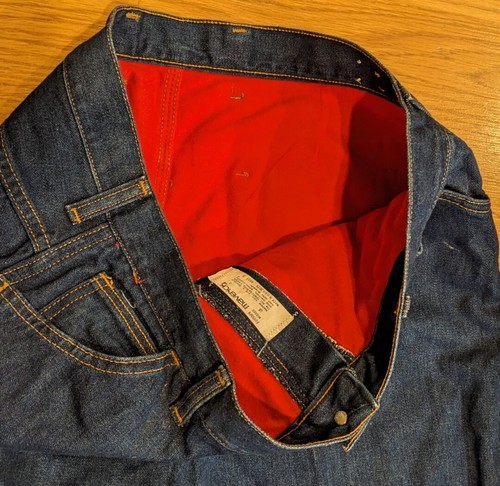 Vintage Women's Maverick Blue Flannel-Lined Jeans USA Misses 18 (31.75" inseam) - Picture 4 of 6