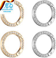 Jjunw 4 StüCk Runde Karabiner Groß, GläNzender Rund Karabinerhaken 35Mm Metall F