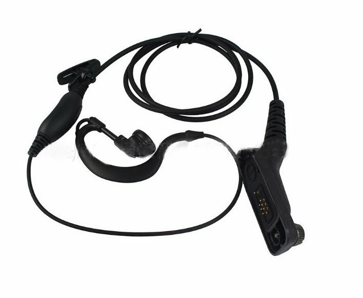 Motorola Radio Earpiece 5-Pack - G-Shape Surveillance Headset With Mic & PTT