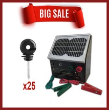 3km Solar Electric Fence ENERGISER woodpost insulator Thunderbird Livestock Farm
