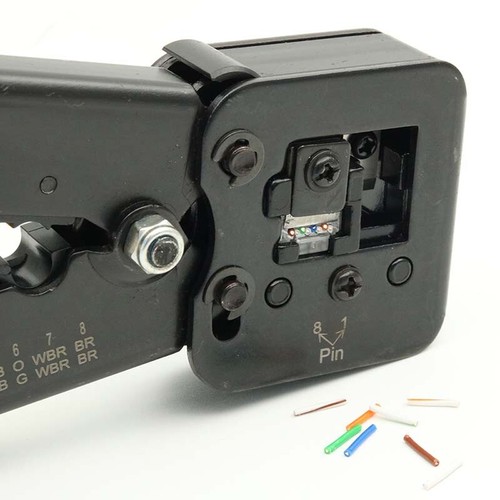 Cat6A RJ45 Connectors Shielded Pass Through Connector Gold Plated 3 Prong 8P8C - 第 11/12 張圖片
