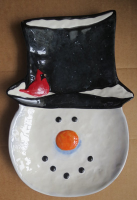 Certified International ~Top Hat Snowman~ Holiday Designs by Barb Tourtillotte