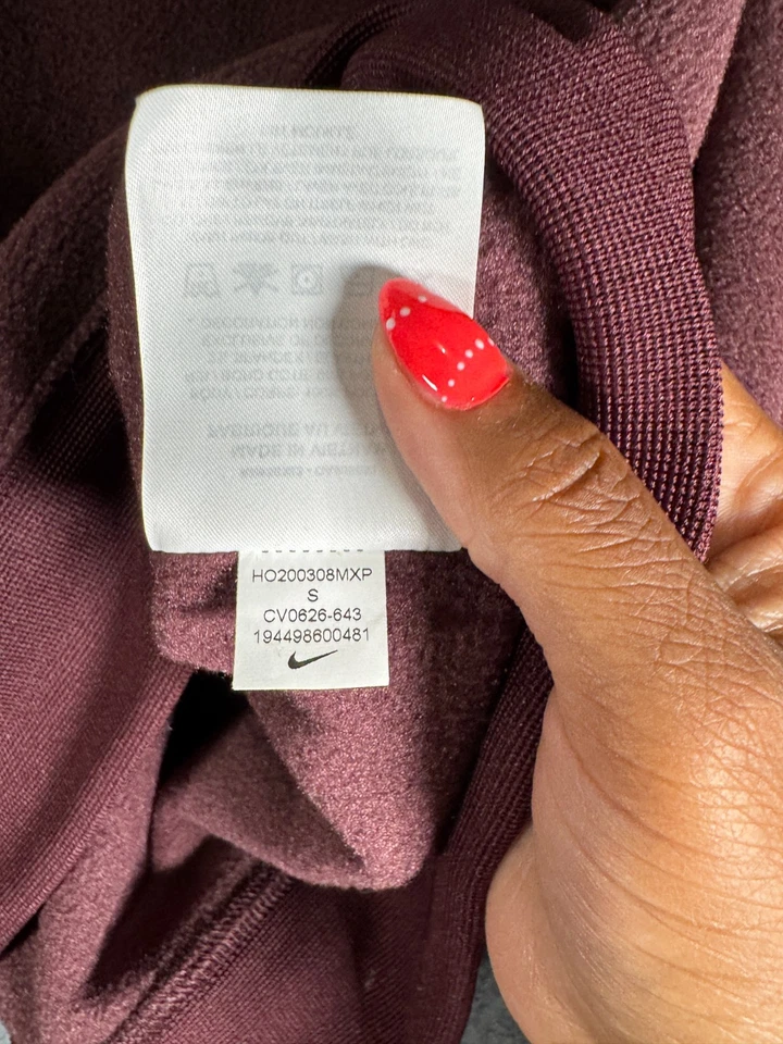 Nike Suéter Mujer Pequeño Rojo Borgoña ACG Polar Cuello Redondo Cómodo Ropa de Calle Foto 4 de 4