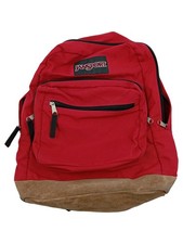JanSport Rucksack Rot Wildleder Boden Vintage Casual Backpack
