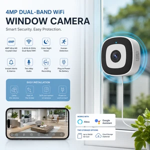 Caméra de sécurité Windows 5G/2.4G WiFi Camion intérieur w/24/7 Enregistrement de Alexa Google