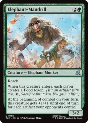 Elephant-Mandrill -Foil Near Mint MTG Avatar: The Last Airbender: Eternal-Legal