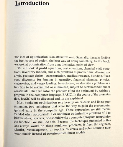 Optimization : A Simplified Approach by William Conley (1981, Hardcover) DJ - Picture 3 of 5