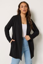 Yours Curve Women's Plus Size  Shawl Collar Scuba Blazer