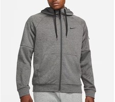 Nike Therma-FIT Full Zip Hoodie CU6231-071 Dark Grey Men  s Small FREE SHP 68