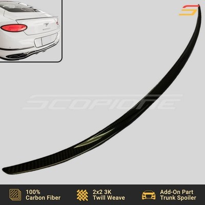 Scopione Carbon Fiber Add-On Trunk Spoiler for Bentley 19-24 Continental GT GTC