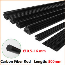 100 Carbon Fiber Rod Round Bar Solid Rod Diameter 0.5-16 mm Length 500mm DIY