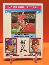 NM 1976 Topps Home Run Leaders Mike Schmidt, Kingman, Luzinski
