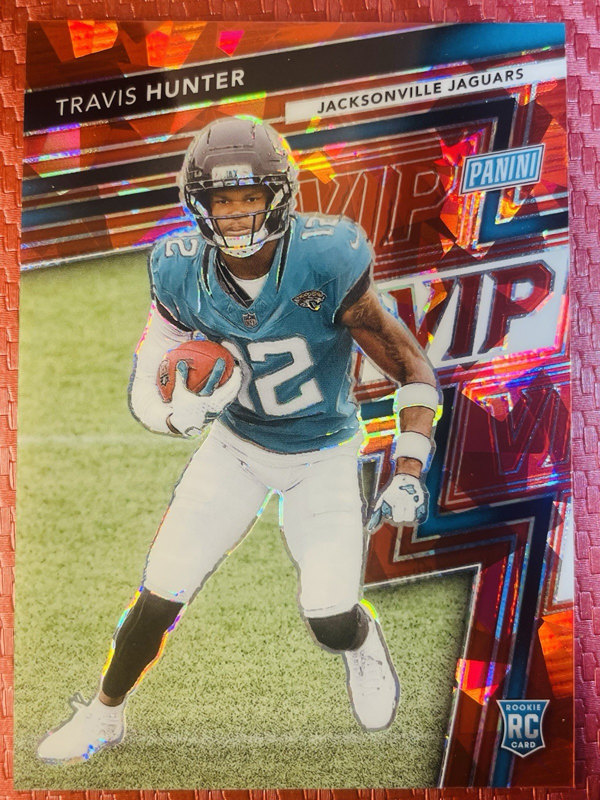 2025 NFL Panini NSCC VIP - Travis Hunter #RC7 Rookie Red Ice 28/99 Jaguars RC