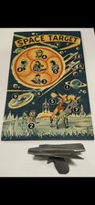 RARE VINTAGE PRE-WAR SPACE TARGET TIN LITHO GAME BOARD 23" X 14"