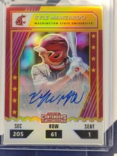 Kyle Manzardo 2021 06/10 Panini Elite Extra Contenders Prospect Auto WSU CTO-KM
